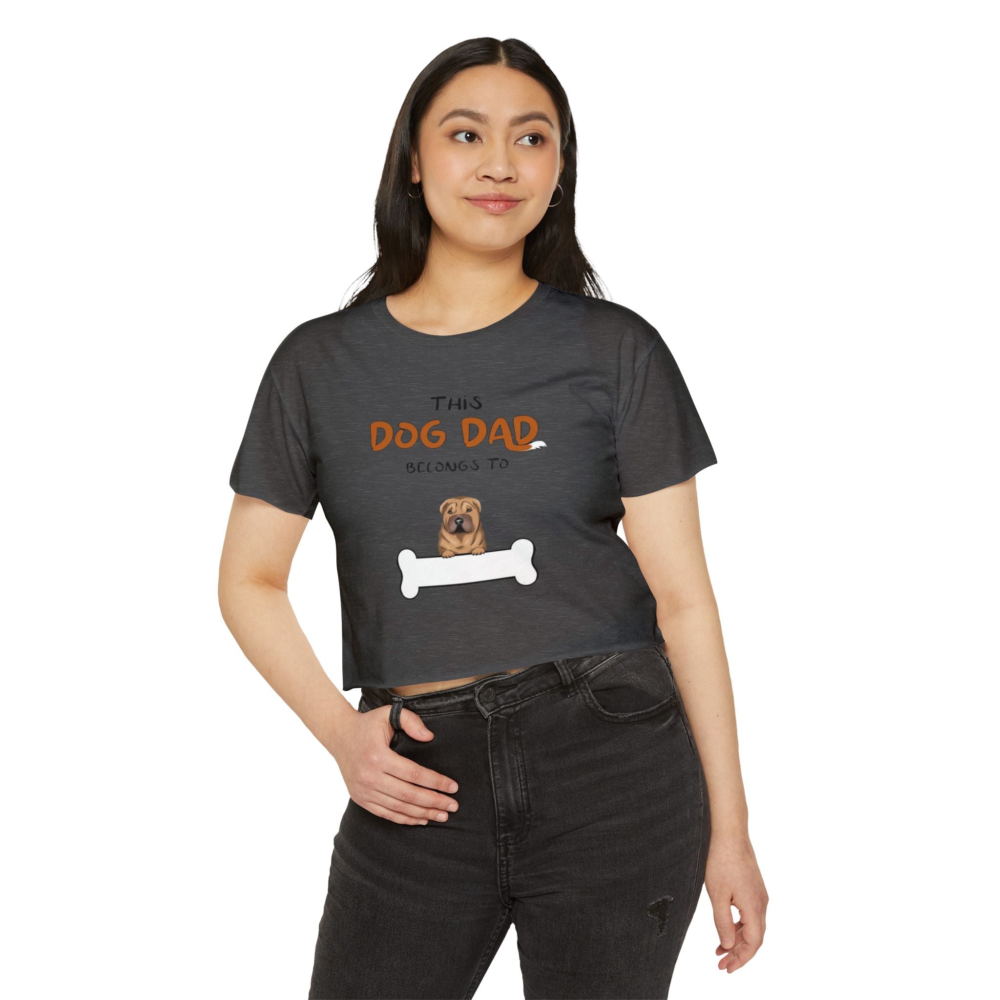 This Dog Dad Belongs to | Women's Festival Crop Top